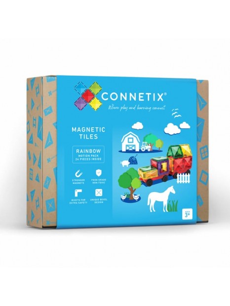 Connetix magnetinis konstruktorius judėjimo, 24 detalių