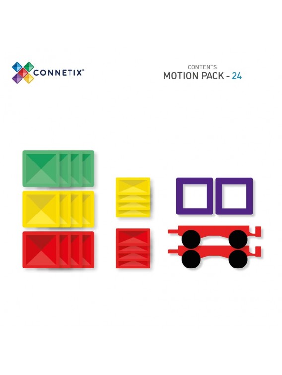 Connetix magnetinis konstruktorius judėjimo, 24 detalių