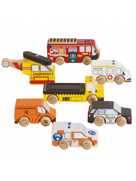 LE TOY VAN Avarinių transporto priemonių rinkinys