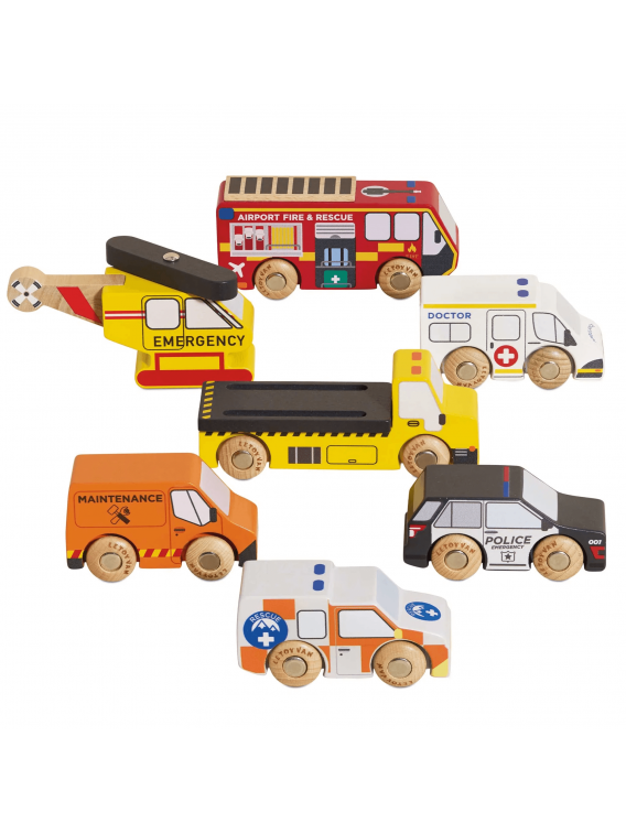 LE TOY VAN Avarinių transporto priemonių rinkinys