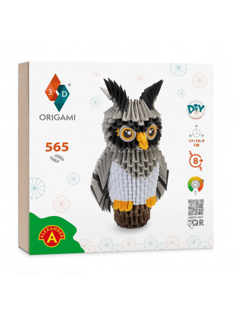 Origami 3D konstruktorius - Pelėda