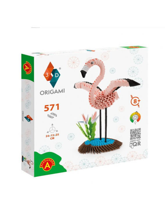 Origami 3D konstruktorius - Flamingas
