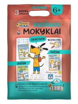 Užduočių knygelių rinkinys „Šuniukas Mokas ruošiasi mokyklai“, 6+
