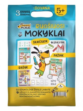 Užduočių knygelių rinkinys „Šuniukas Mokas ruošiasi mokyklai“, 5+