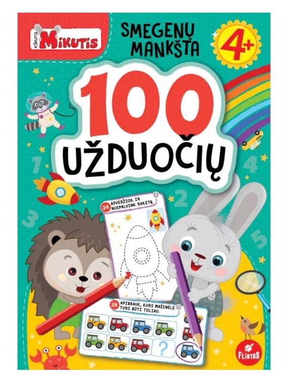Smegenų mankšta su Kiškučiu Mikučiu 4+ | 100 užduočių