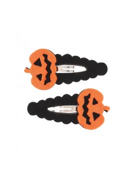 Vaikiški plaukų segtukai Souza „Pumpkin Orange“ – Oranžiniai, 2 vnt.
