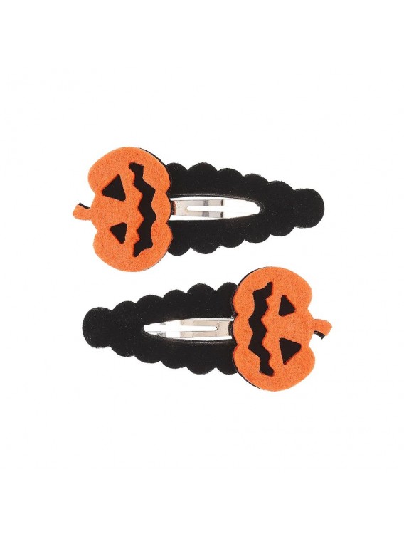 Vaikiški plaukų segtukai Souza „Pumpkin Orange“ – Oranžiniai, 2 vnt.